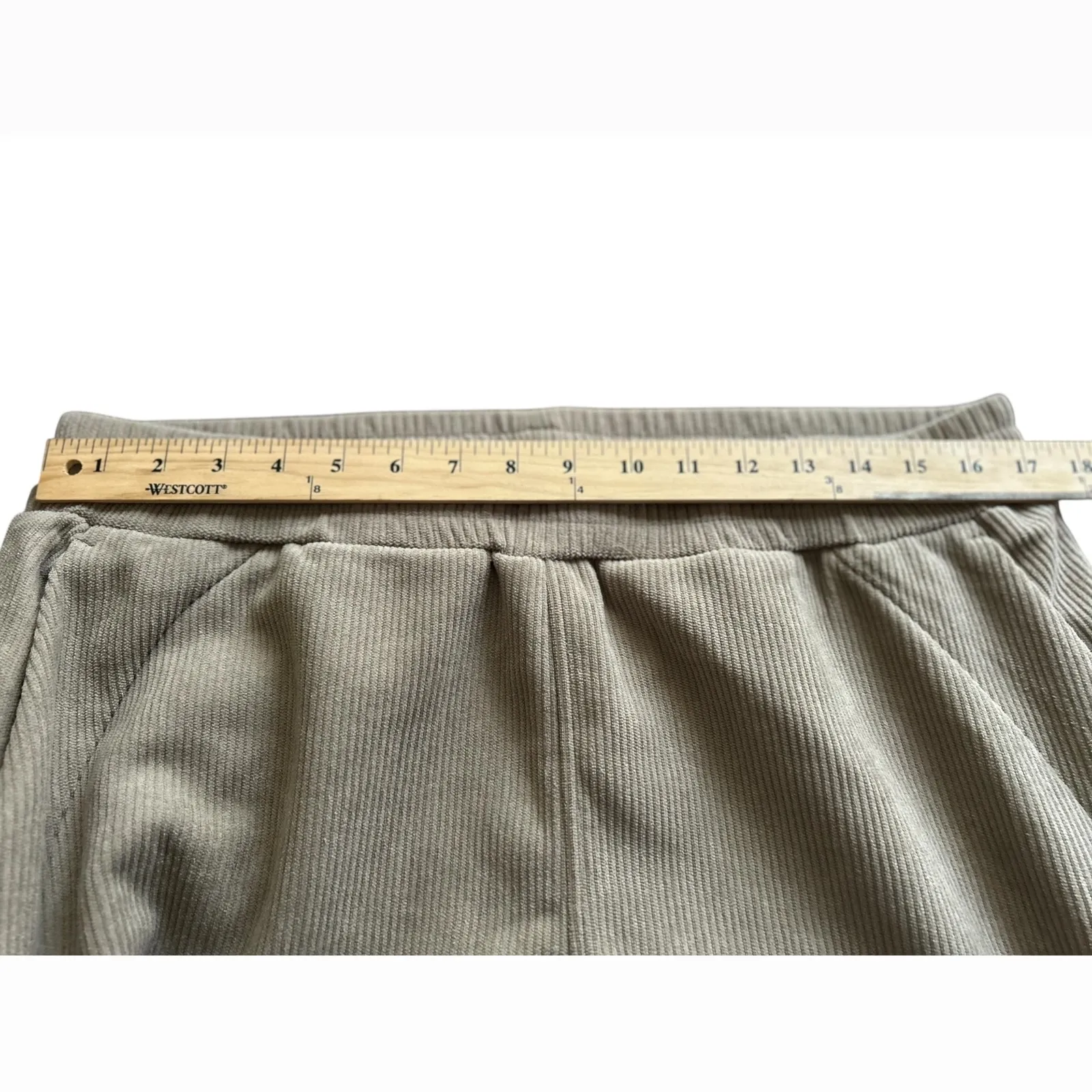 Halara Corduroy Wide Leg Pants Beige Lounge Comfort Size‎ M - Image 7