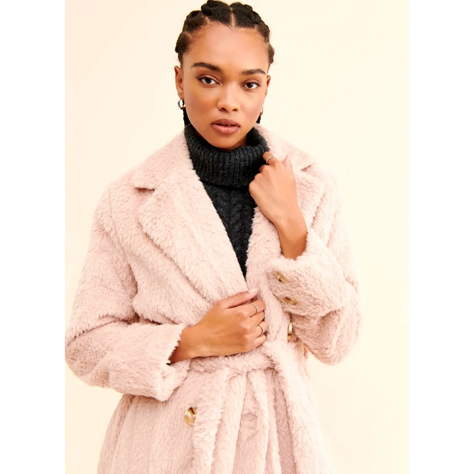 Free People  Cuff it Coat Pink size S - Image 3