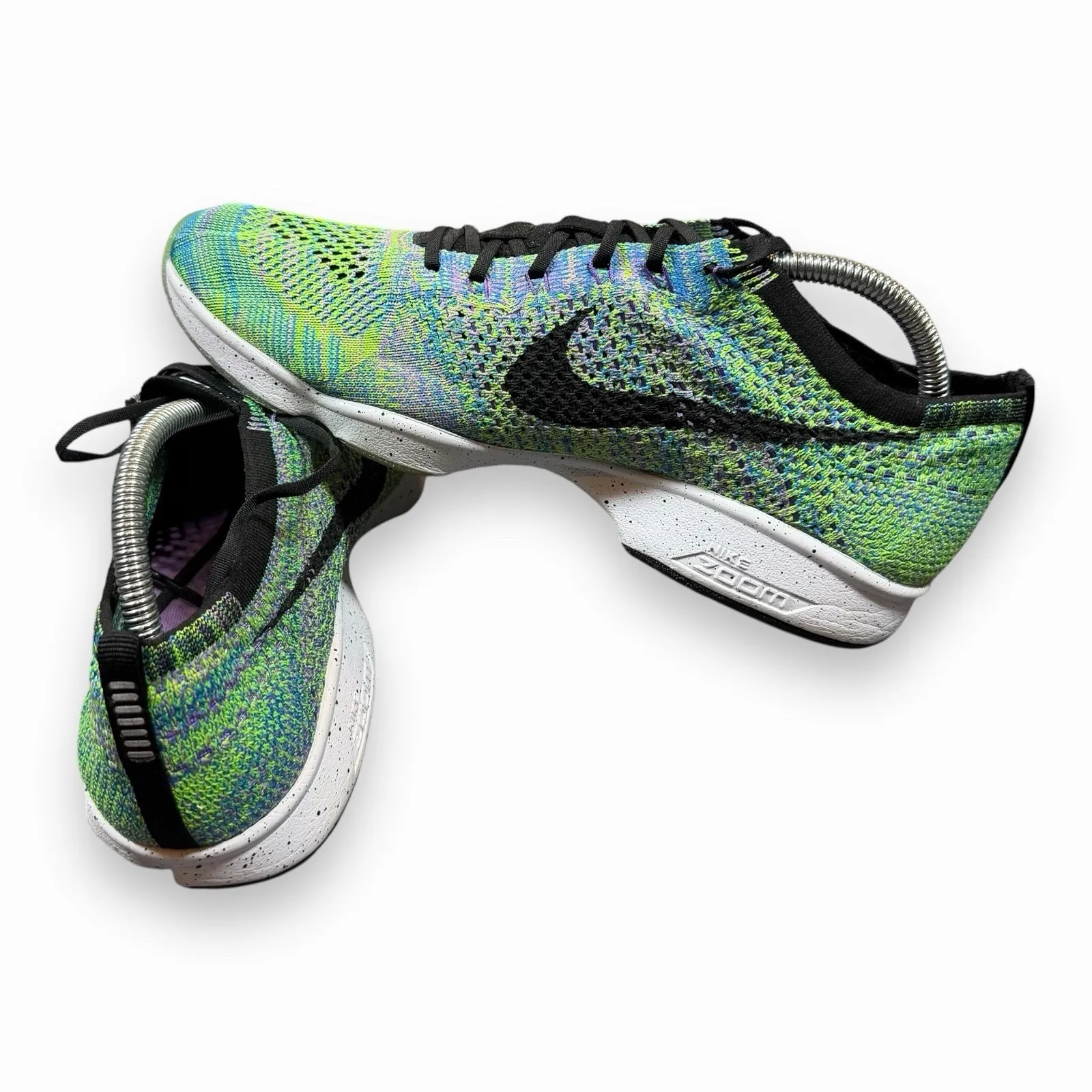 Nike Flyknit Zoom Women 10.5 Multicolor Agility Potion Running Shoes Sneaker - Image 5