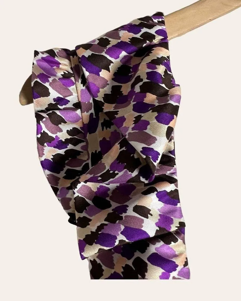 Kate Spade Aubrey Silk Multicolor Abstract Print Ruffled Wrap Mini Dress Size 8 - Image 8