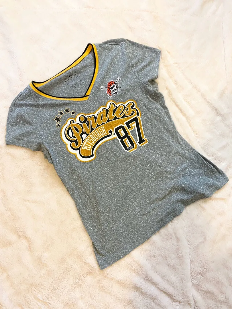 Pittsburgh Pirates Tee Gray Size M - Image 2