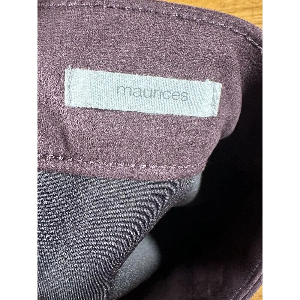 Maurice's‎ Faux Suede Brown Mini Button Front Women Skirt Sz 8 - Image 7
