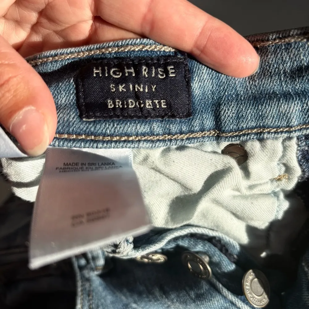 Lucky Brand Bridgette high rise skinny jeans ankle raw hems size 2 26 light wash - Image 8