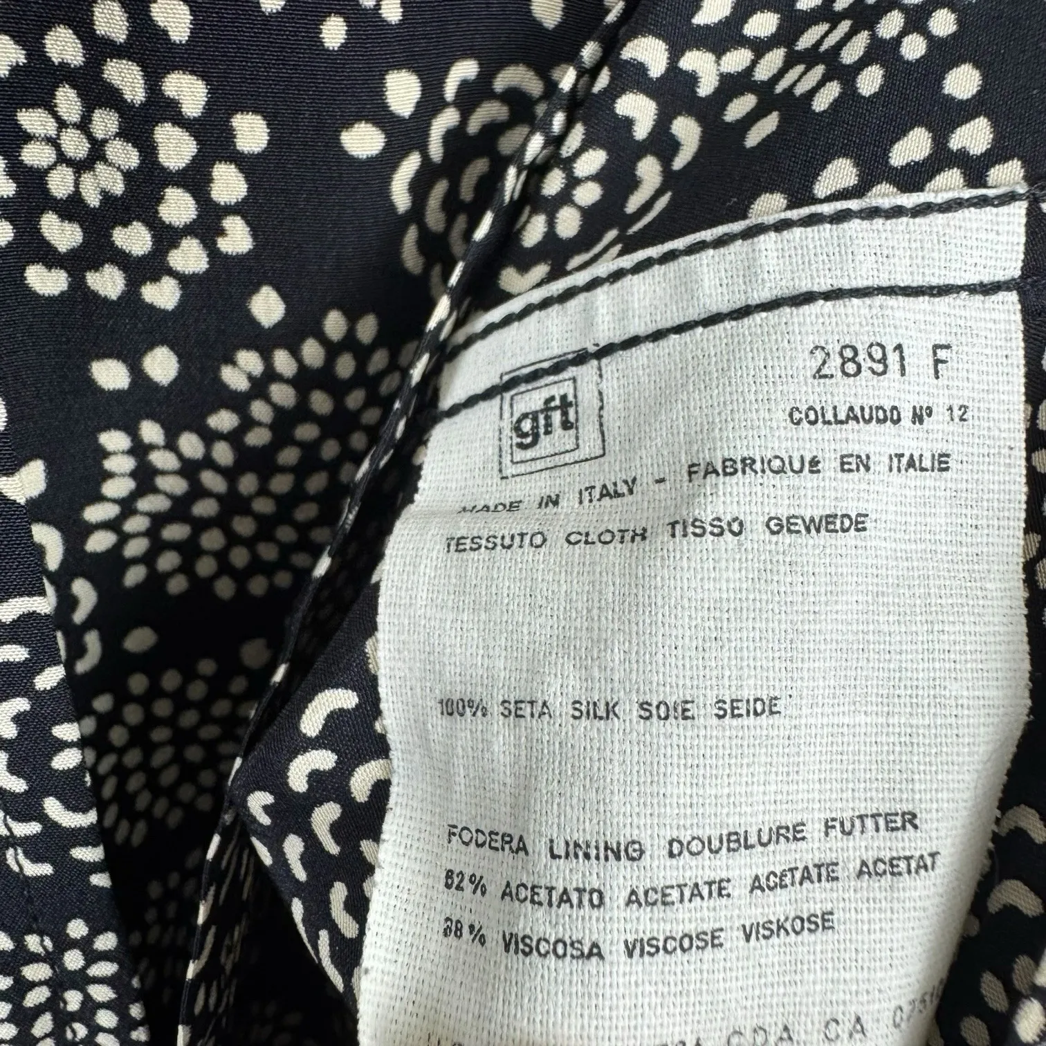 Giorgio Armani Vtg  Silk Floral Button Down‎ Peasant Oversized Blouse Sz US 8 - Image 4