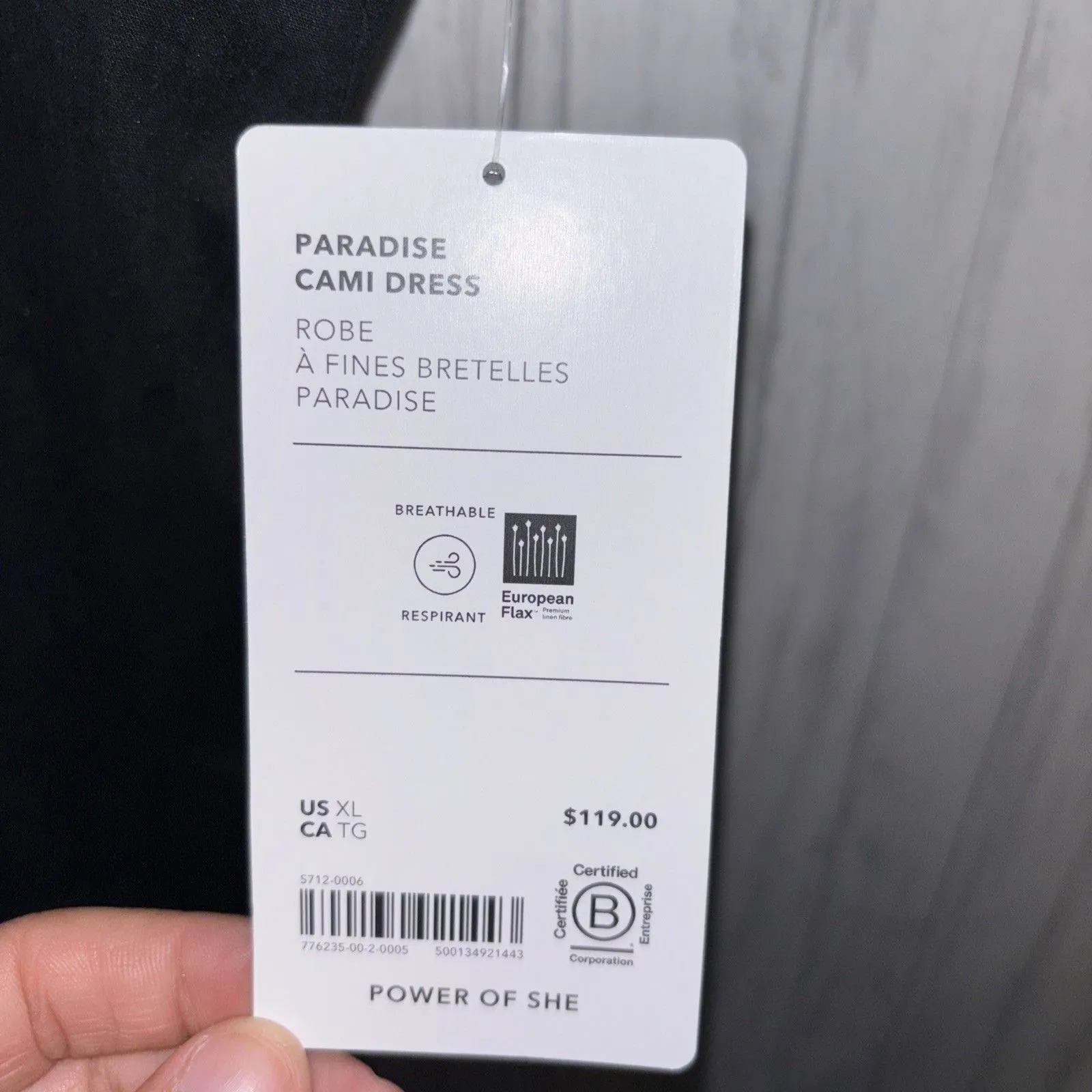 Womens Size XL Athleta Paradise Cami Dress Black NWT - Image 3