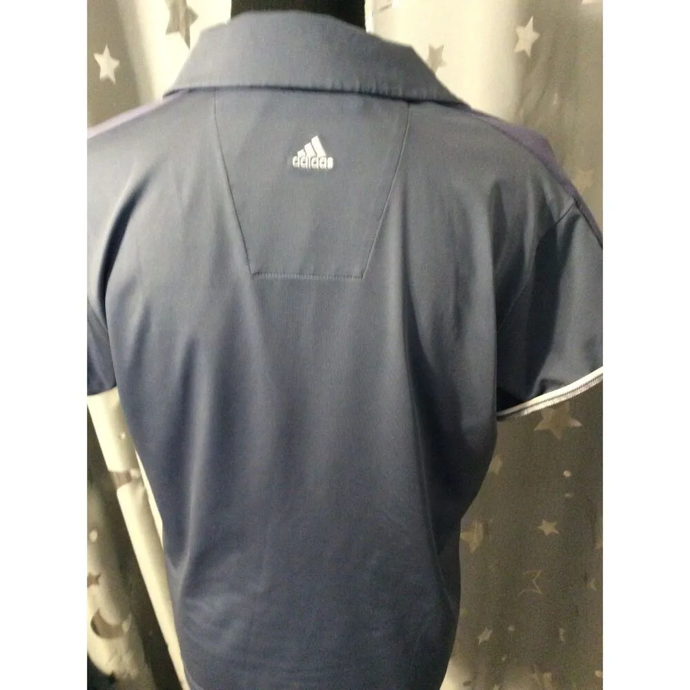 Adidas Clima Cool Blue Polo Golf Shirt Size Large L - Image 4
