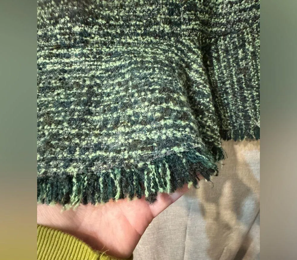 Rebecca Taylor Textured Green Tweed Mini Skirt NWT size 10 Color Apple - Image 6