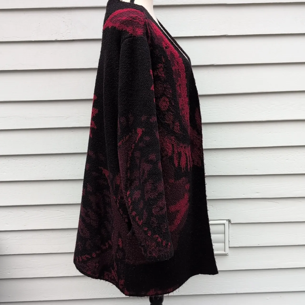 BYDesign Open Front Long Cardigan Sweater | Open Front Long Sweater Black Size L - Image 3