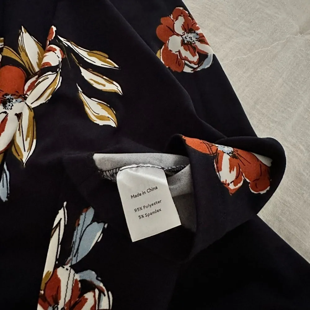 Stitch Fix Women’s Extra Small Leota Faux Wrap Dress Jersey Reye Navy Floral NWT - Image 9