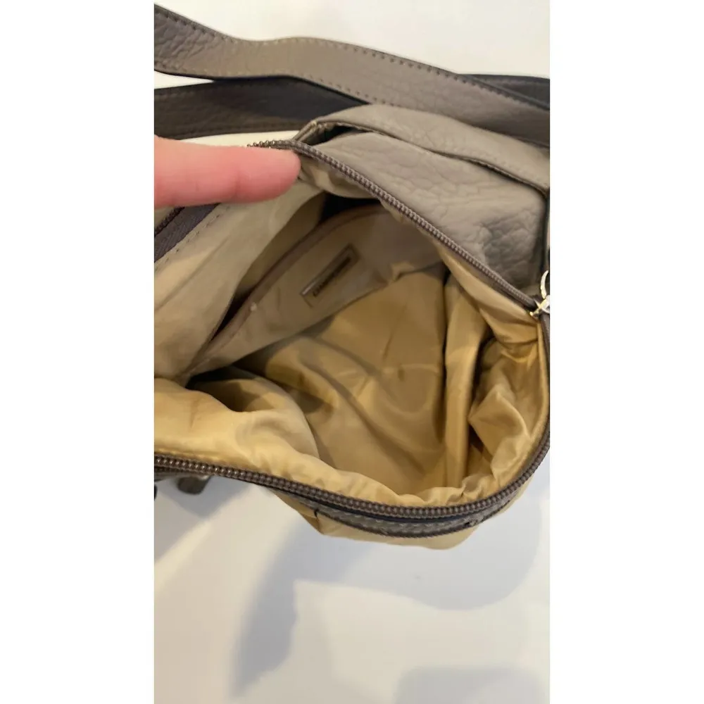 Giani Bernini Pebble Gray Hobo Shoulder Bag Lux Faux Leather - Image 12