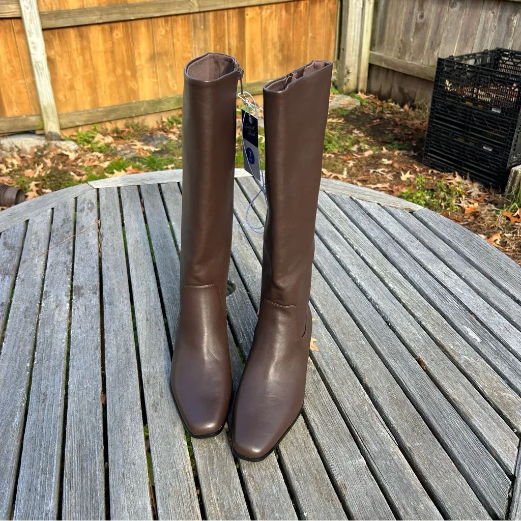 Nwt Women’s Rhi Boots– Universal Thread size 7 wide calf brown winter fall - Image 5