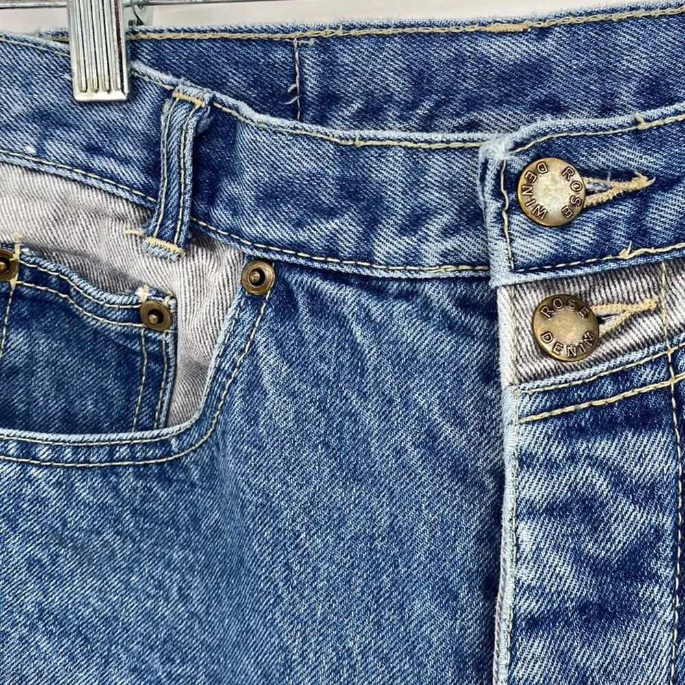 Rose Denim Vintage High Rise Western Mom Jeans Size 5 Blue - Image 3