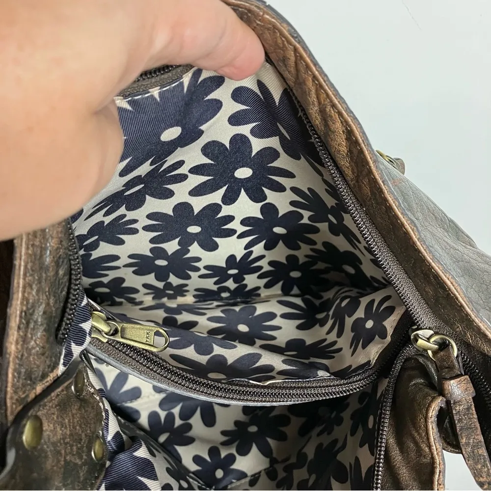 Noni Bossi brown leather hobo bag - Image 7