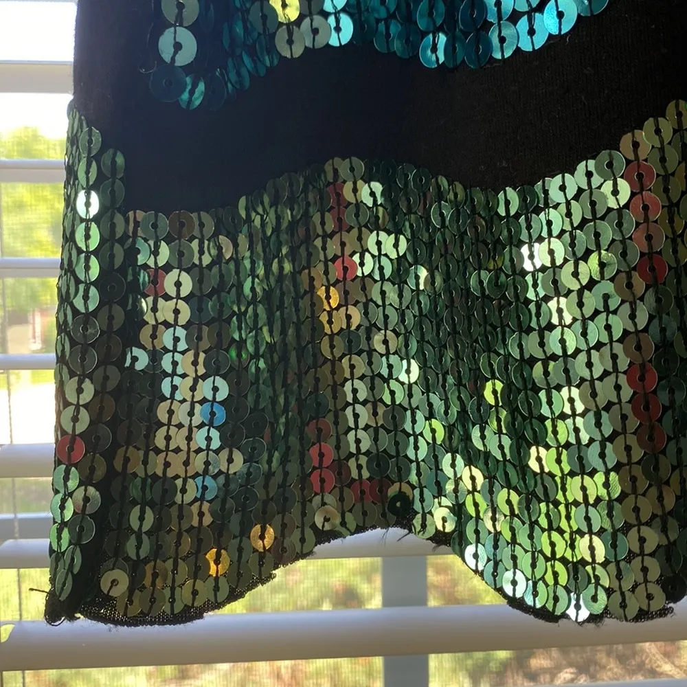 As U Wish rainbow sequin short mini dress, size medium - Image 10