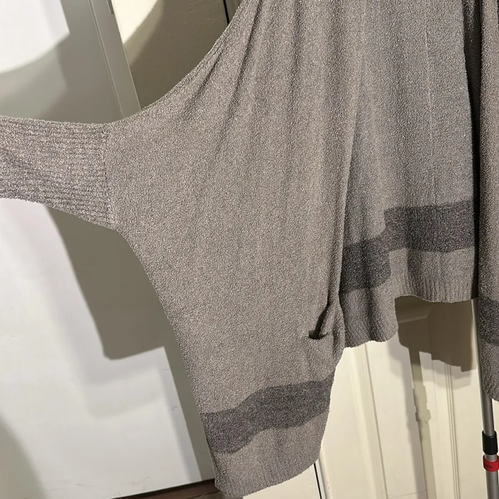 Barefoot Dreams CozyChic Lite Gray Oversized Sweater One Size - Image 2