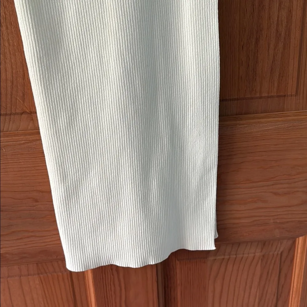 Glassons Size Extra Small Women's Teen Girl Elegant Cream Ribbed Maxi Slit Skirt - Image 4