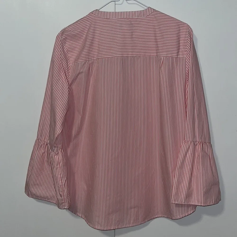 Jaqueline Smith Pink & White Striped V - Image 5