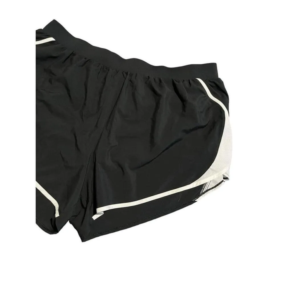 Under Armour Running Shorts Womens Size 3X Black White Lined Drawstring Fly By 2 - Image 3