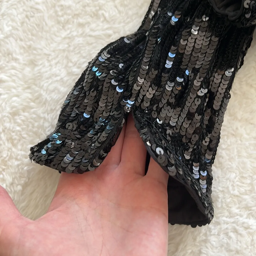 NWT Lulus Black Sequin Pants - Image 3