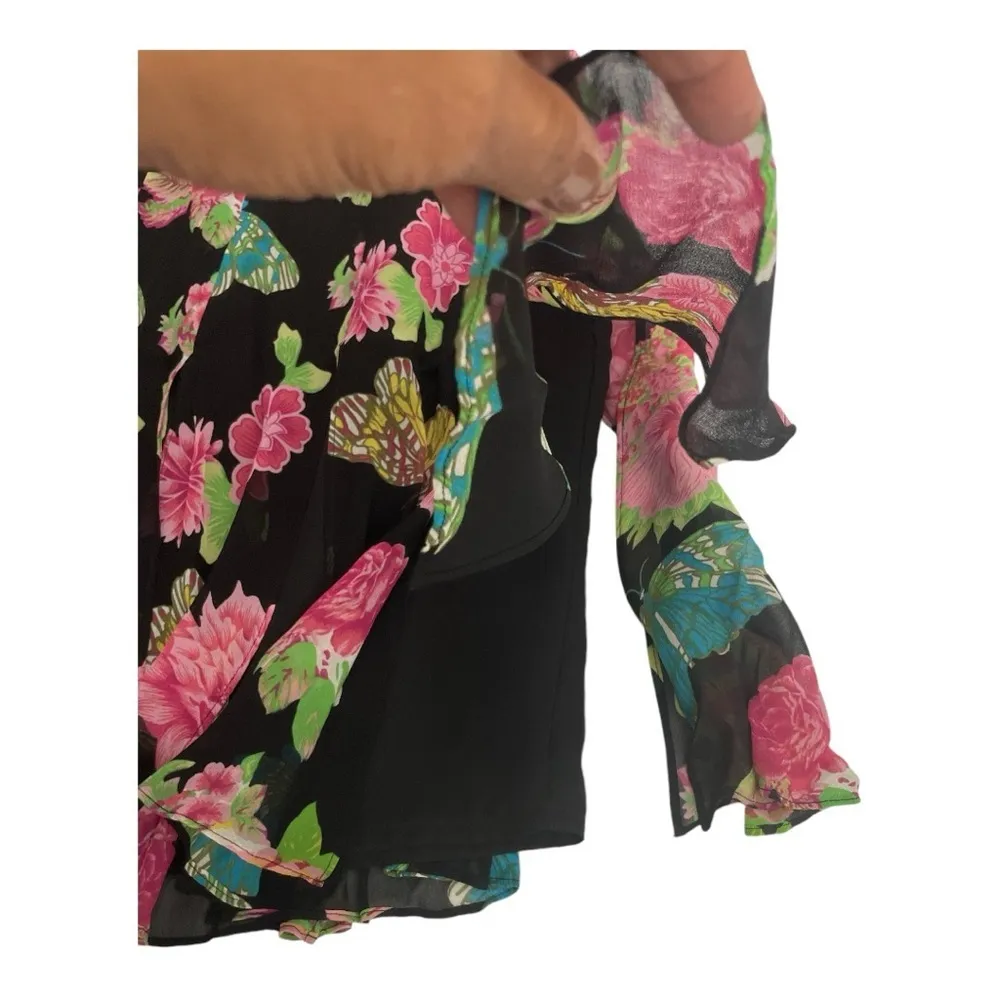 Karen Kane Lifestyle 100%
Silk Floral Butterfly Car Wash
Skirt Multicolored Sz 6 - Image 8
