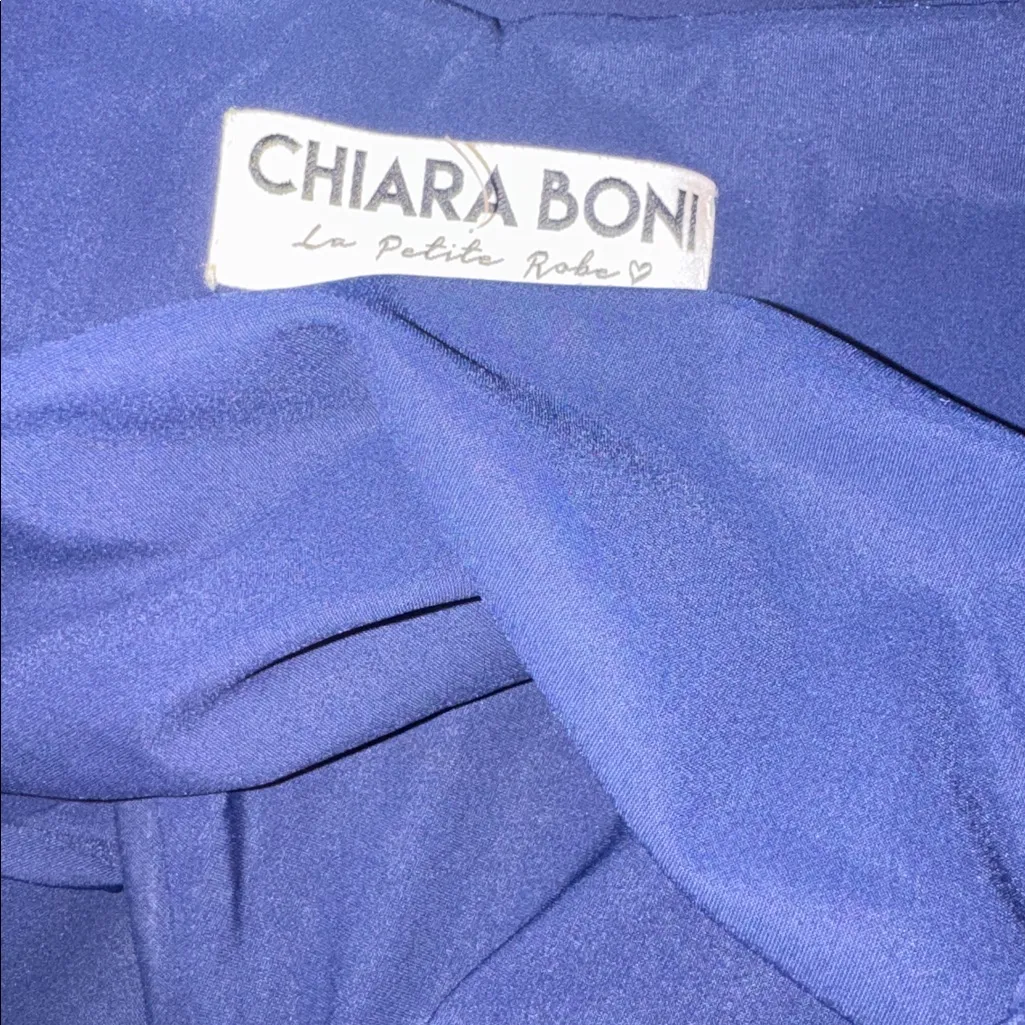 NEW Chiara Boni La Petite Robe Zalfa Ruched Faux Wrap Gown sz 6 42 - Image 6
