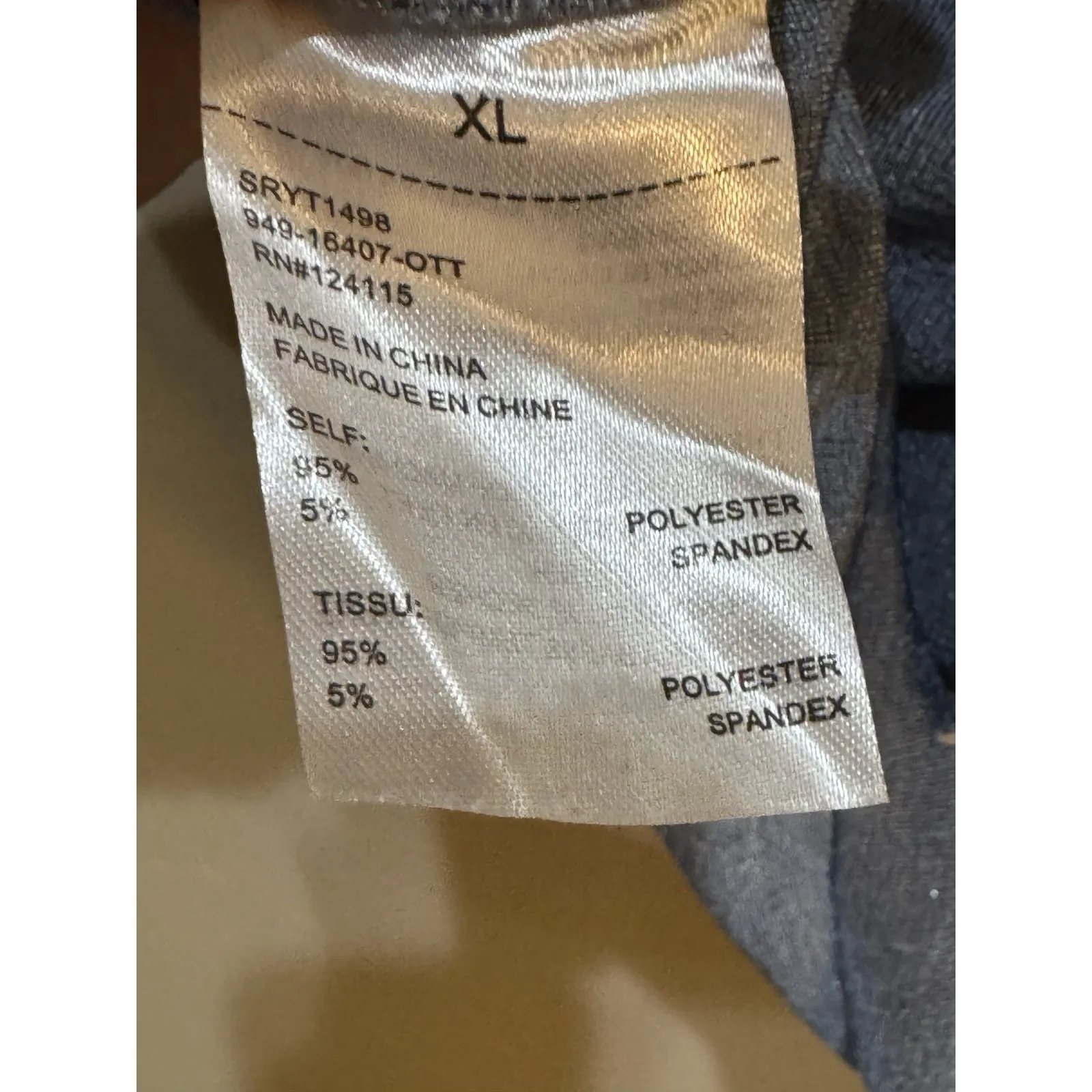 Sophie Rue M Slinky‎ Front Tie Blouse Blue Dust Size Xl Peasant Cropped Puff - Image 8