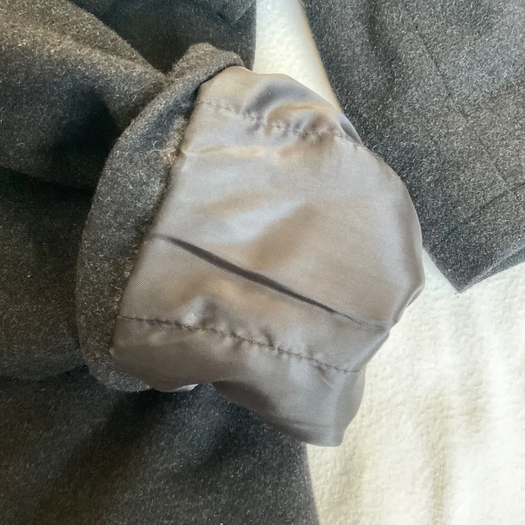 PRONTO UOMO men wool cashmere black thicker filling jacket coat SZXXL Chest56 Size XXL - Image 5