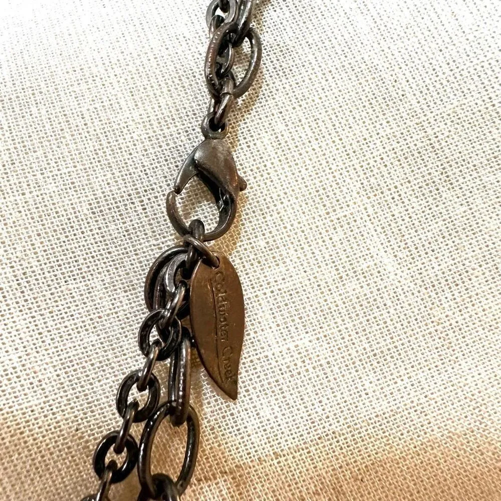 Coldwater Creek  burgundy multi strand long necklace - Image 7