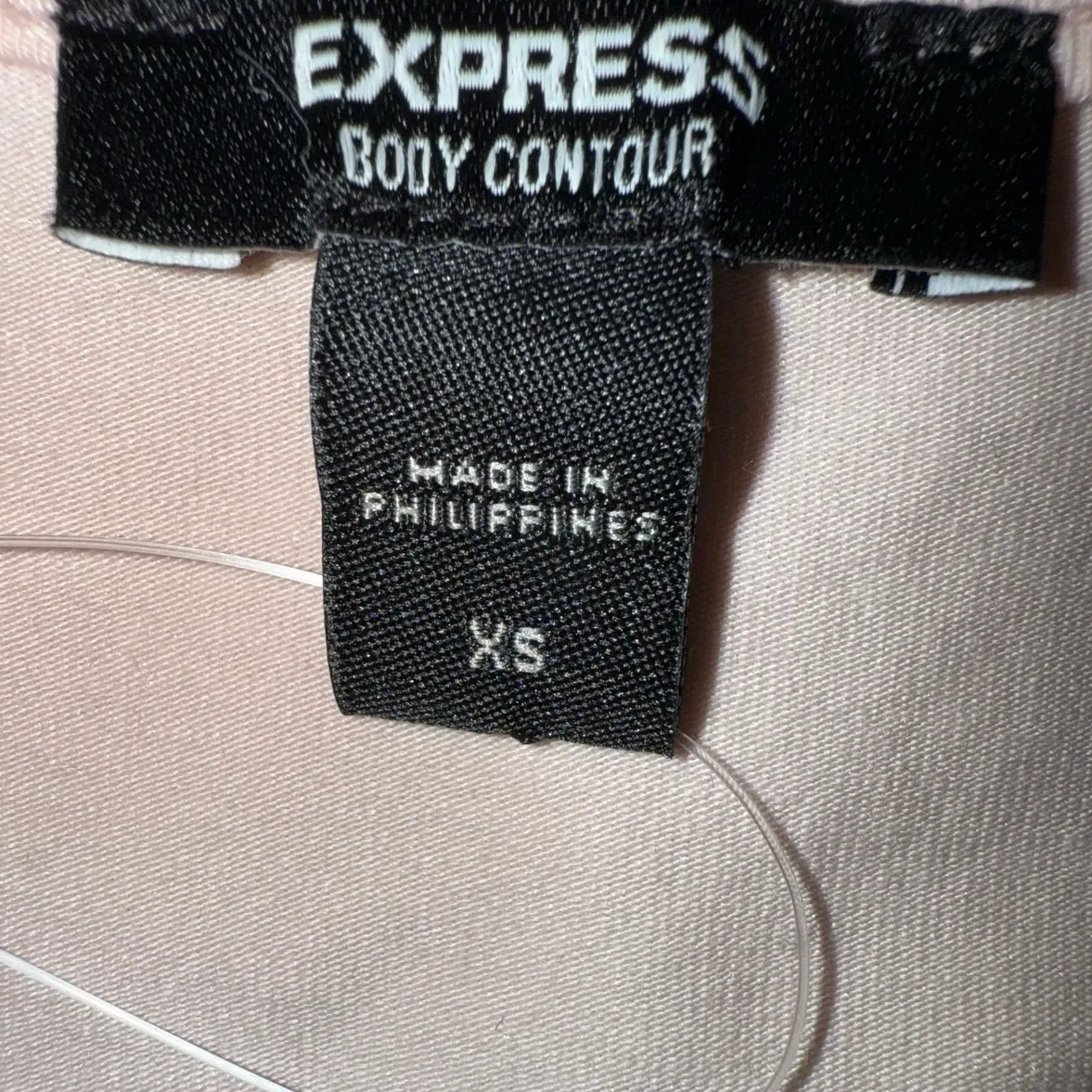 Body Contour High Compression Double V-Neck Tank light pink nude women’s Xs top - Image 3