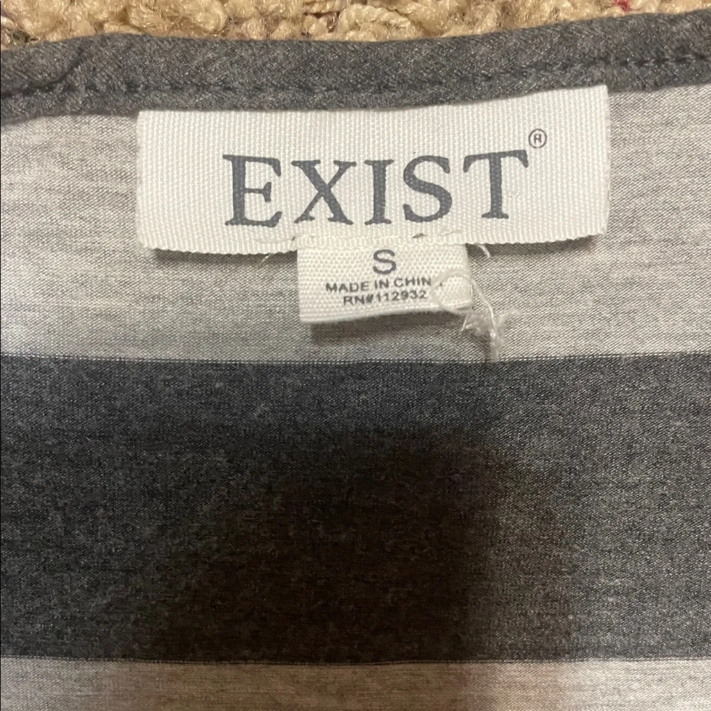 Exist Charcoal and Light Gray Striped Maxi Dress - Image 2