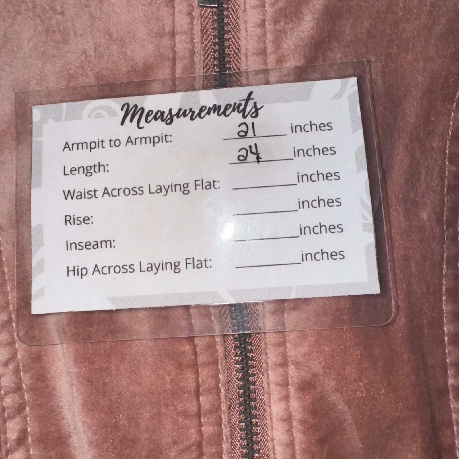 Westport 1962 Womens L‎ Pink Velvet Moto Jacket Full Zip Quilted Shoulder - Image 9