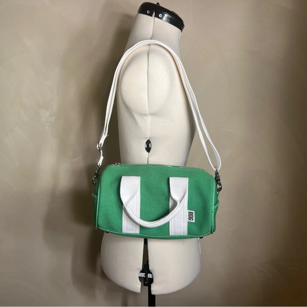 Urban Outfitters BDG Kelly Green 100% Cotton Mini Barrel Crossbody Bag W/Strap - Image 7