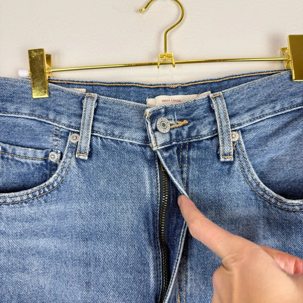 Levi's Levi’s Premium High Loose Distressed Wide Leg Jeans Size 26 - Image 8