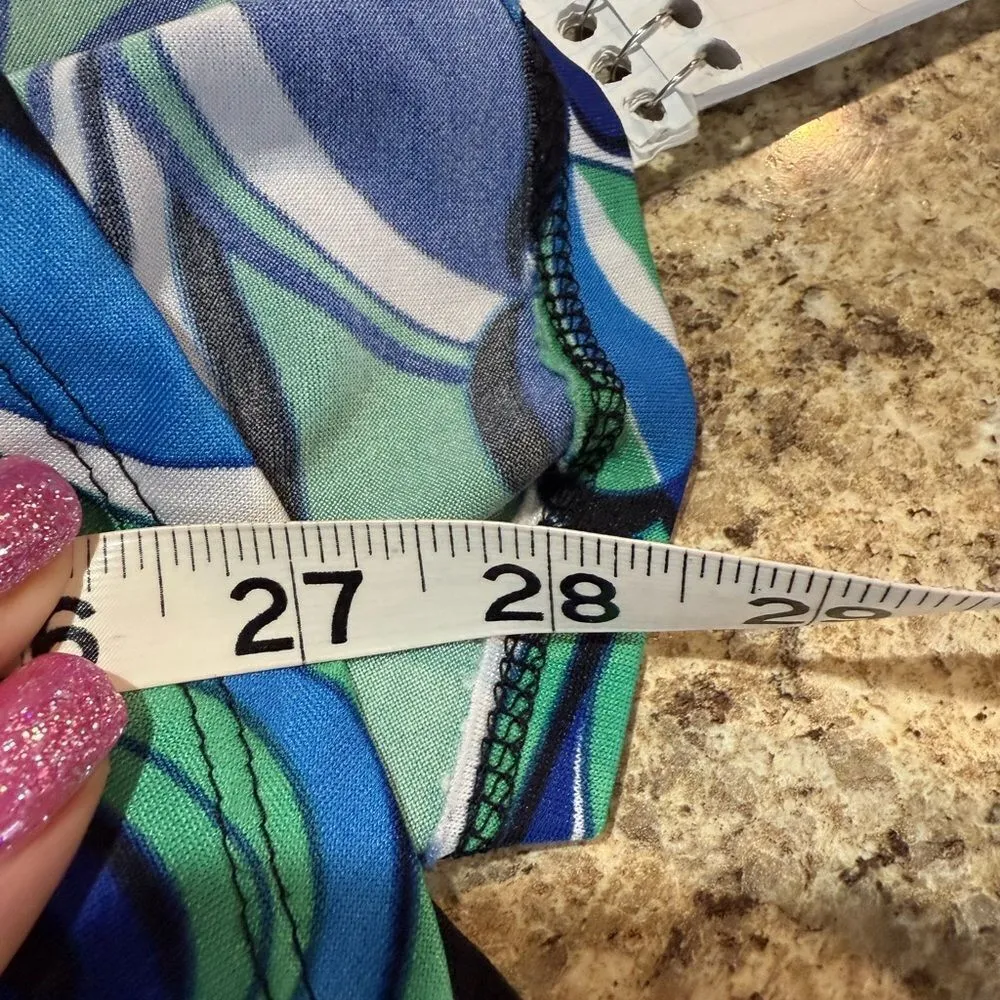 Belly By Design Size 3X Green and Blue Blouse - Image 5