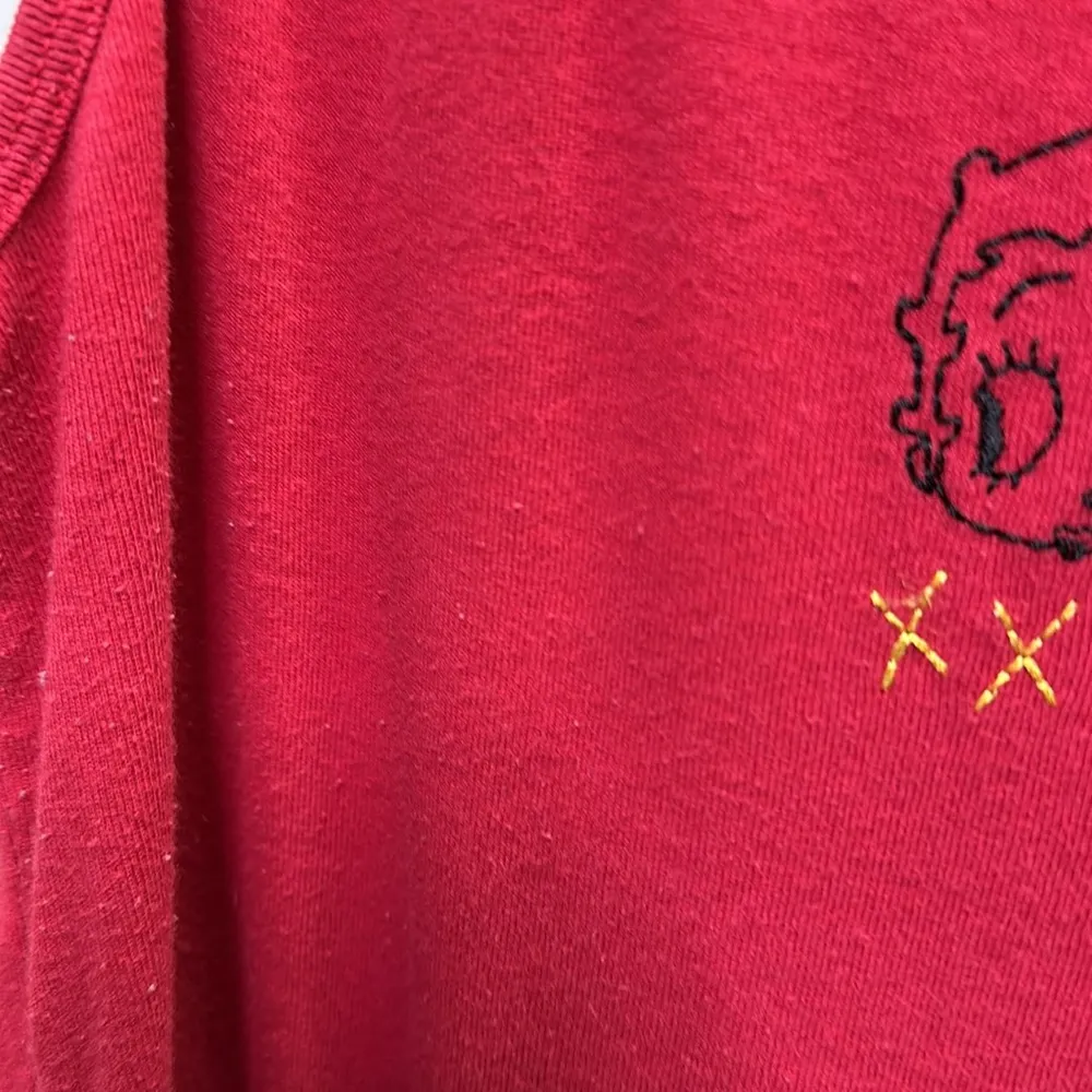 Vintage Betty Boop Red Embroidered Sleepwear Tank Top Size Juniors XL - Image 9