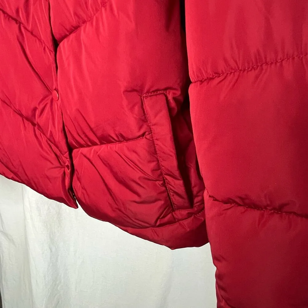 Maurices Red Snap Front Puffer Jacket Quilted Lined Size Large Warm‎ Cozy - Image 5