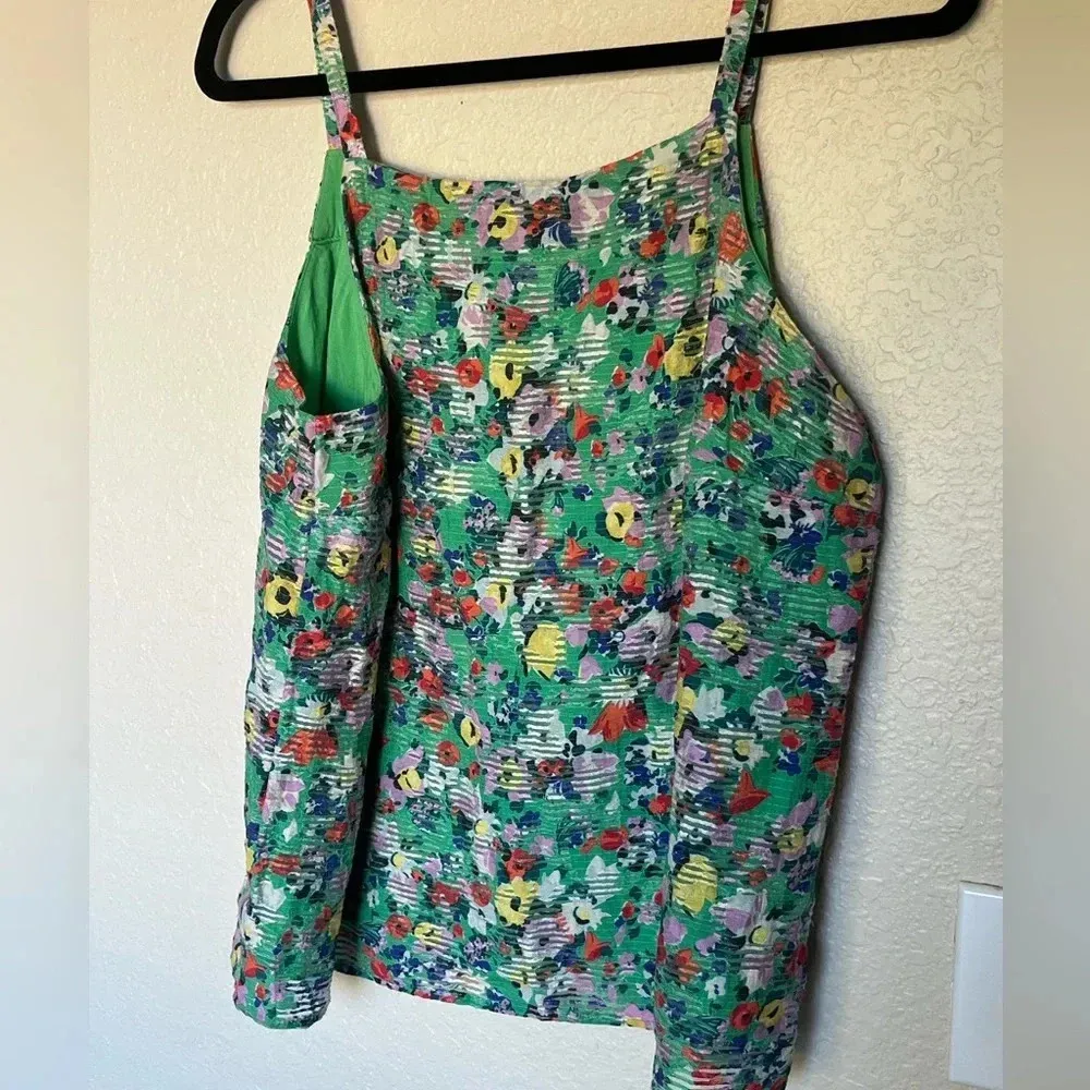 Maeve By  Green Floral Quinn Textured Cami Blouse SIZE 12 - Image 7