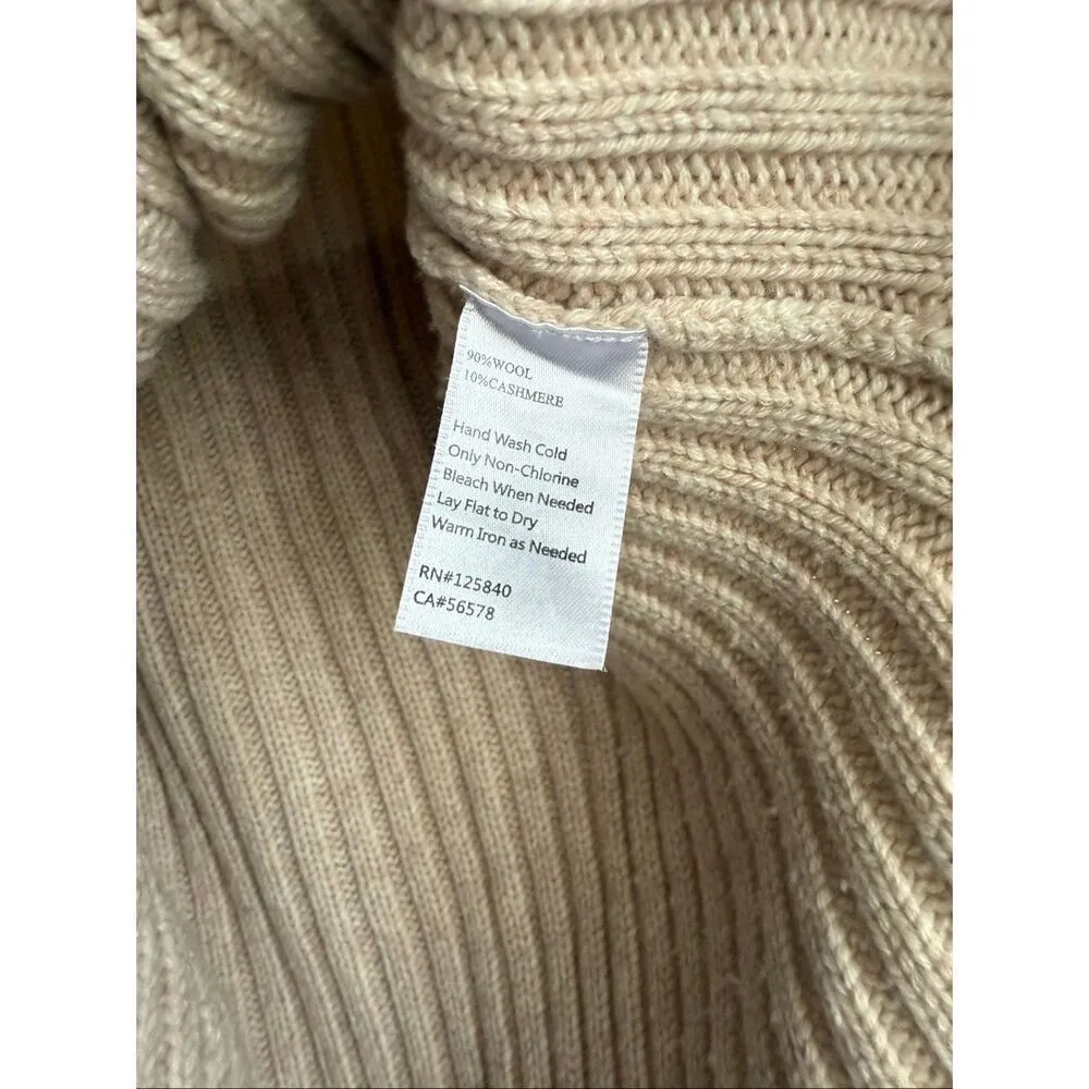 Intermix wool & cashmere knit turtleneck sweater Small - Image 4