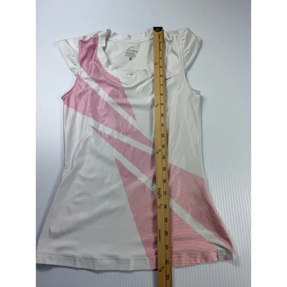Nike Dri-FIT Tennis Top Athletic‎ Tank Sleeveless Pink Accents XS - Image 4