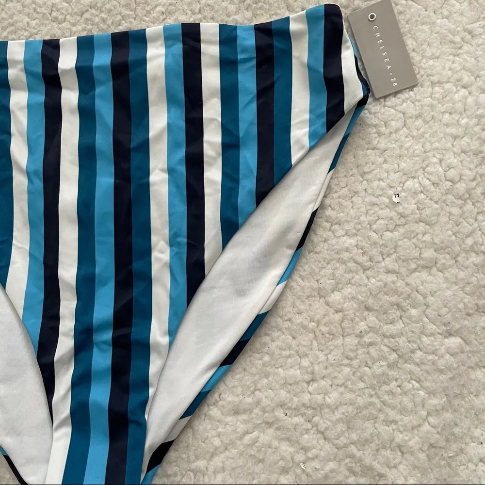 Chelsea 28 Easy Retro High Waist Bikini Bottoms Blue Size XL - Image 8