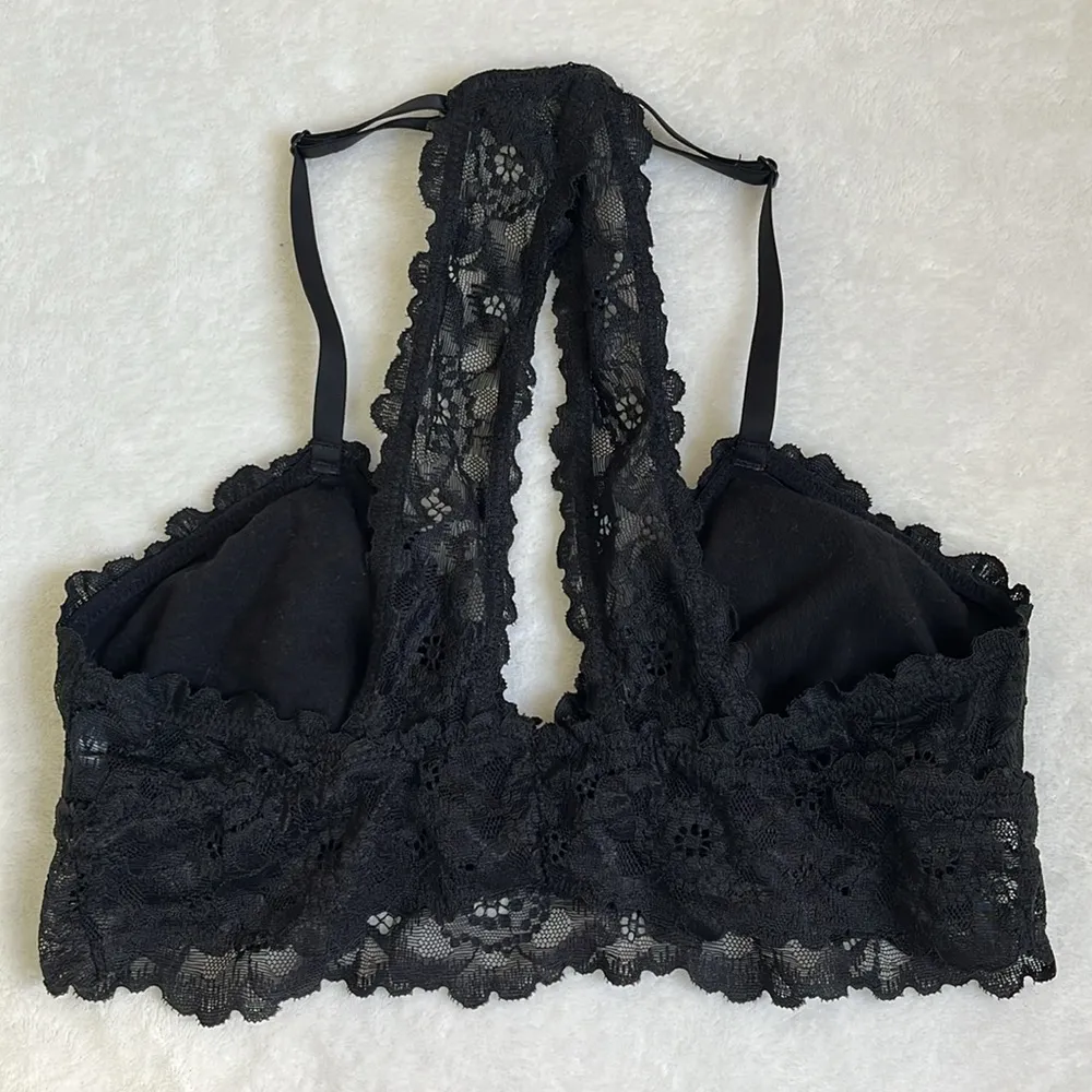 Aerie Women’s Black Lace Bralette Size Medium - Image 2
