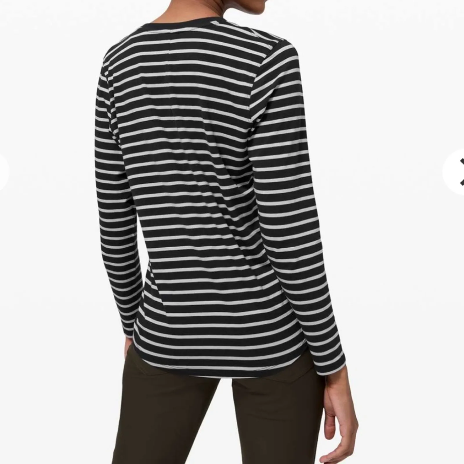 Lululemon Ever Ready Long Sleeve Striped Top‎ 4 Yachtie Stripe Black Chrome - Image 4