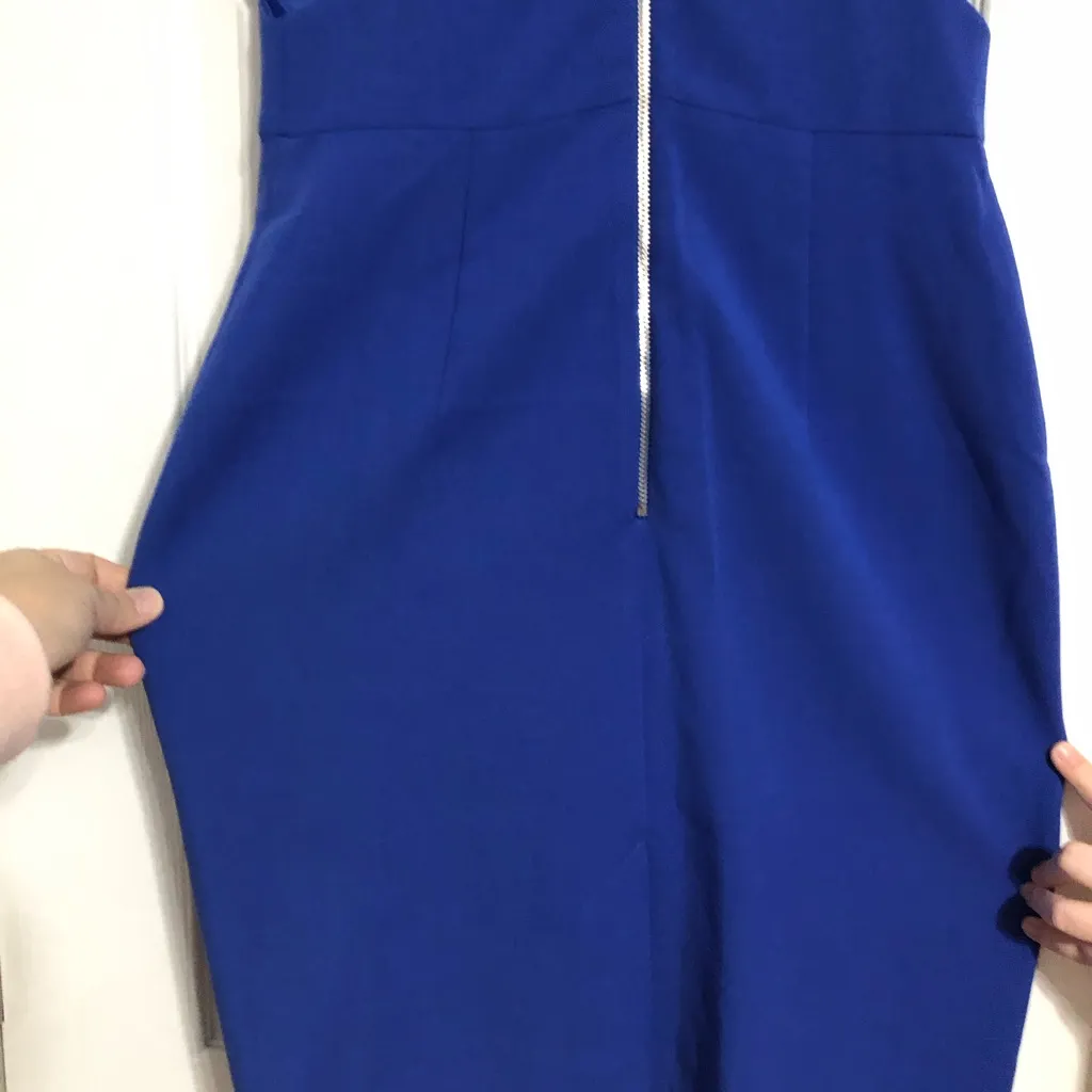 French Connection Royal Blue Whisper Lula  cut out Dress women’s size 6 - Image 7
