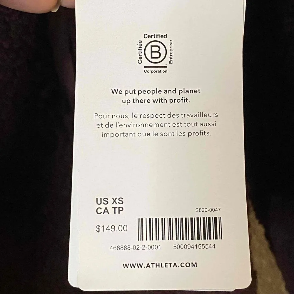 Athleta Women Maroon Snap Button Zip Pockets Sherpa Sweatshirt‎ Jacket Size XS - Image 11