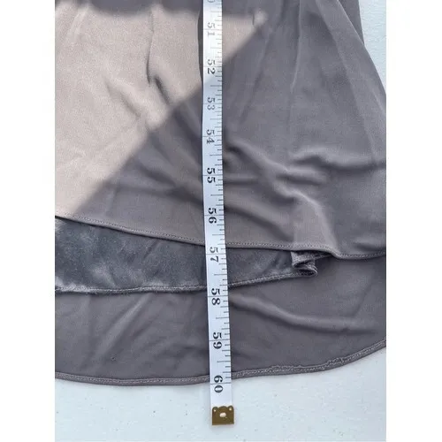 T6 Vintage Robert Rodriguez Grey Knot Front V Neck Sleeveless Maxi Dress Size 6 - Image 4