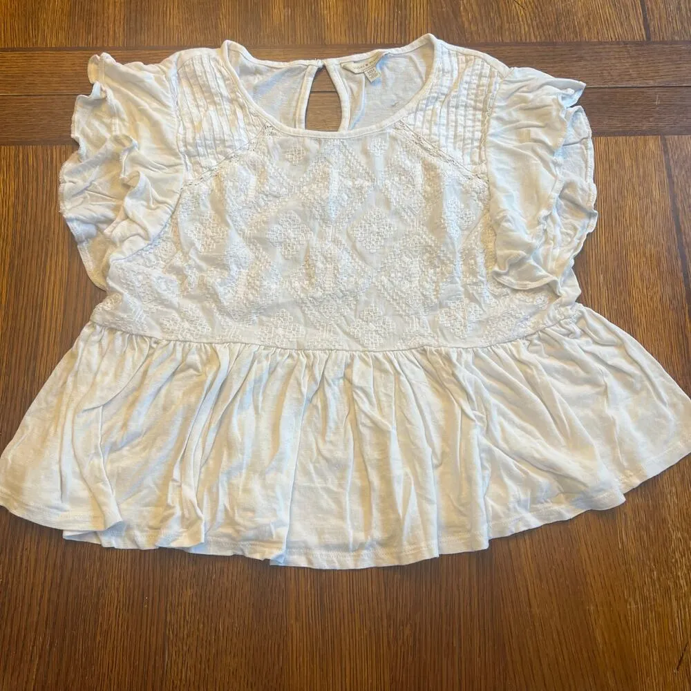 Lucky Brand Embroidered Dolman Top M - Boho Chic! - Image 11