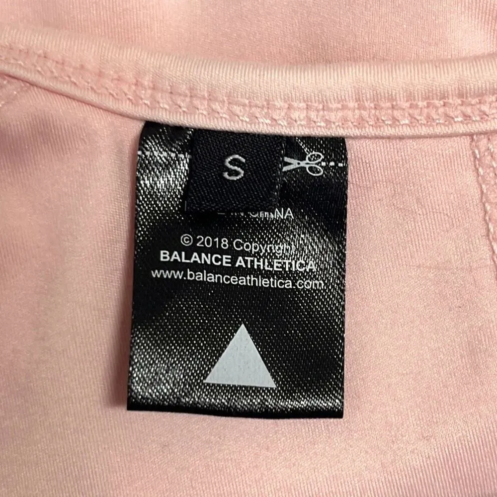 Balance Athletica Pink Strappy Back Sports Bra Small Gym Yoga Workout Athleisure - Image 3