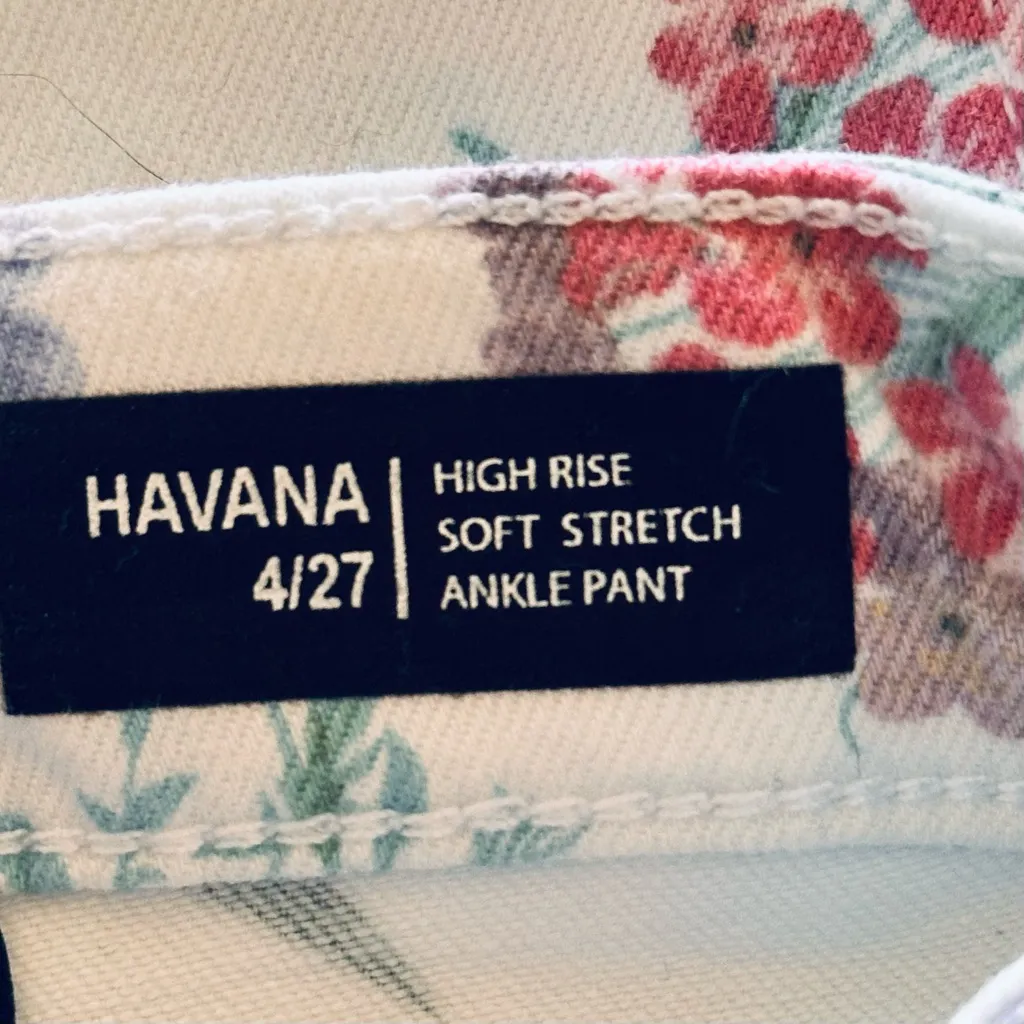 Buffalo High-Rise Floral Botanical Print Soft Denim Ankle Jeans EUC - Image 11