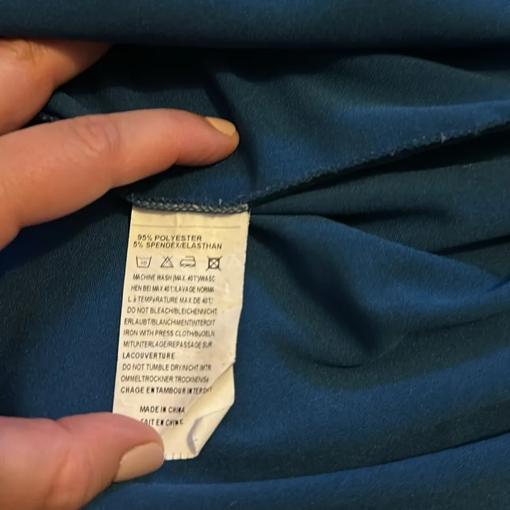 She show Women’s Large Blue Bodycon Draped Adjustable Spaghetti Strap Mini Dress - Image 8