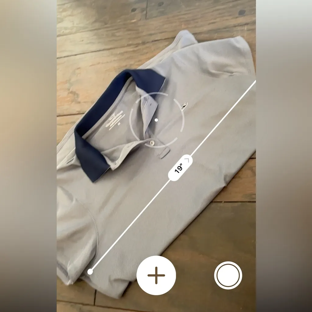 Vineyard Vines Performance Striped Blue Polo Shirt Size Medium - Image 6